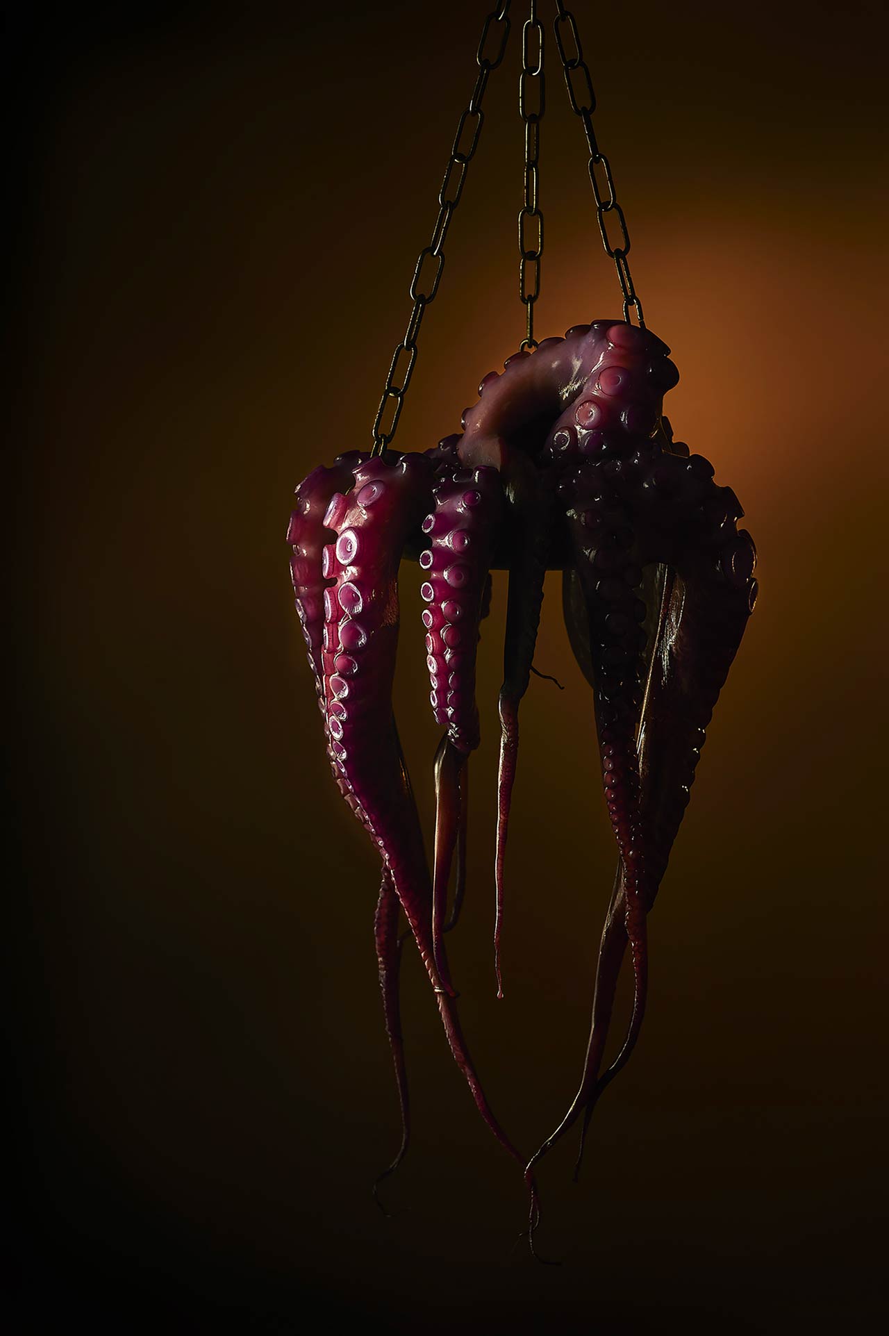 Prodotti polpo su bilancia