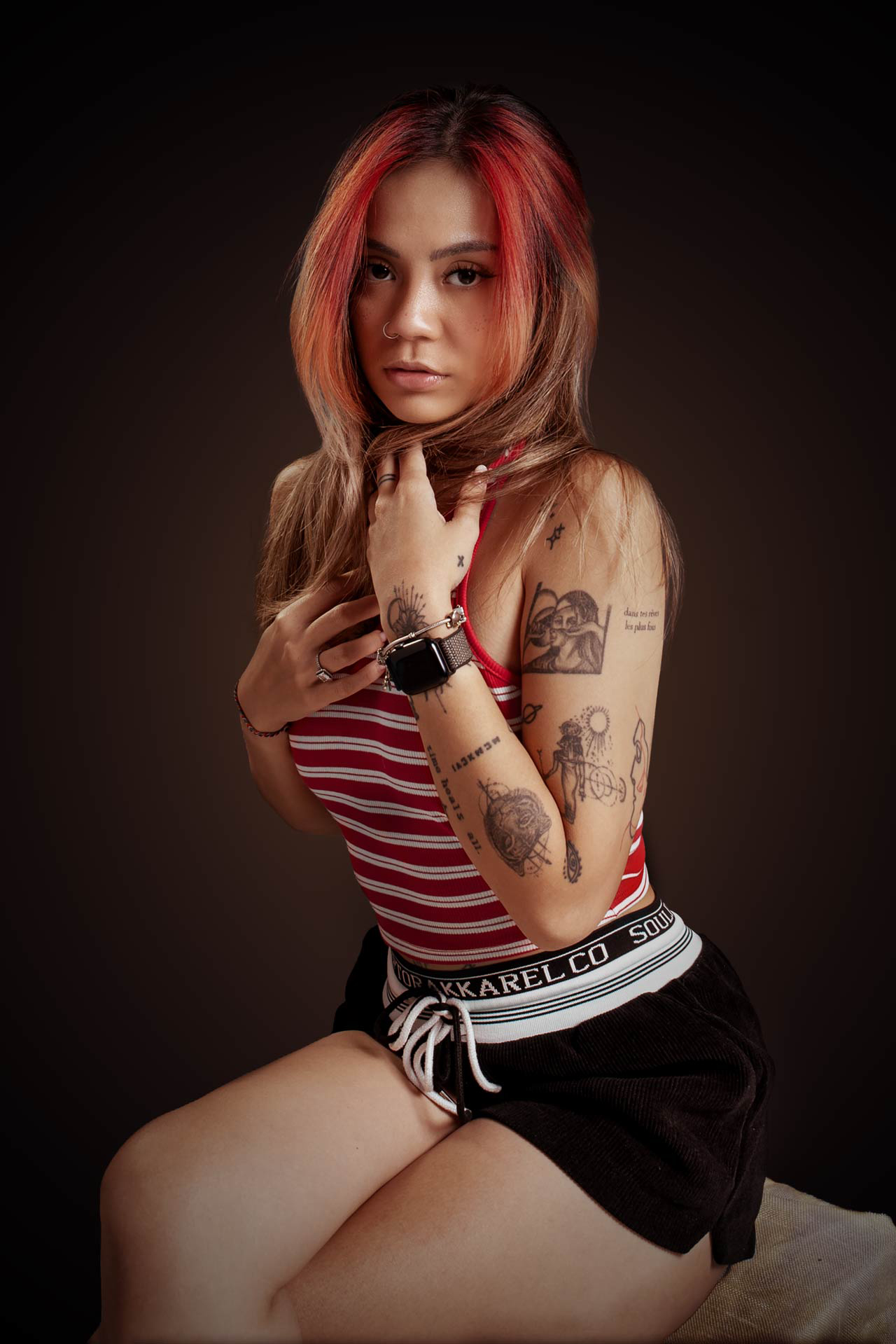 Ritratto capelli rossi maglia veneziana