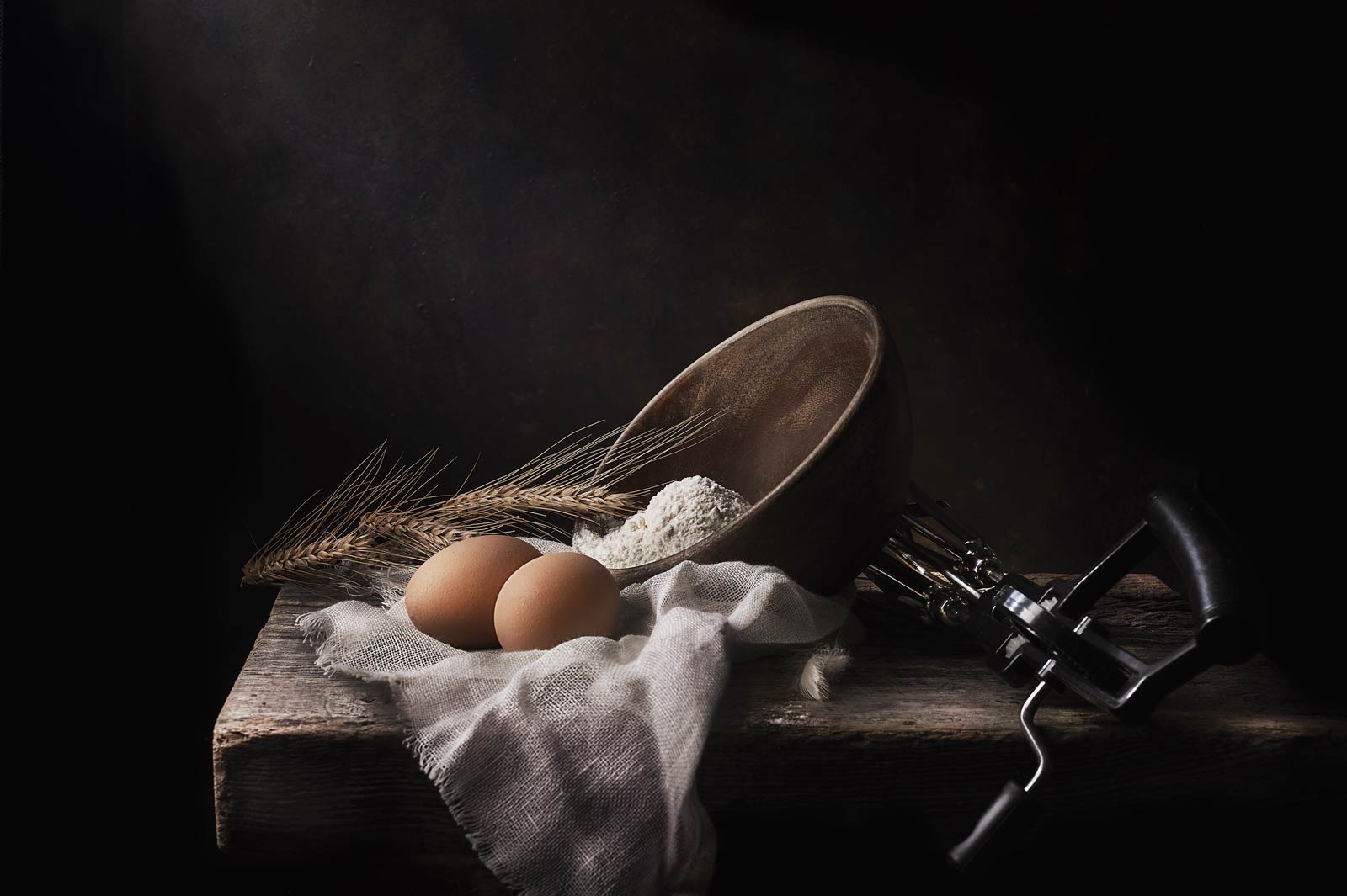 Still-Life pittorico uova e farina