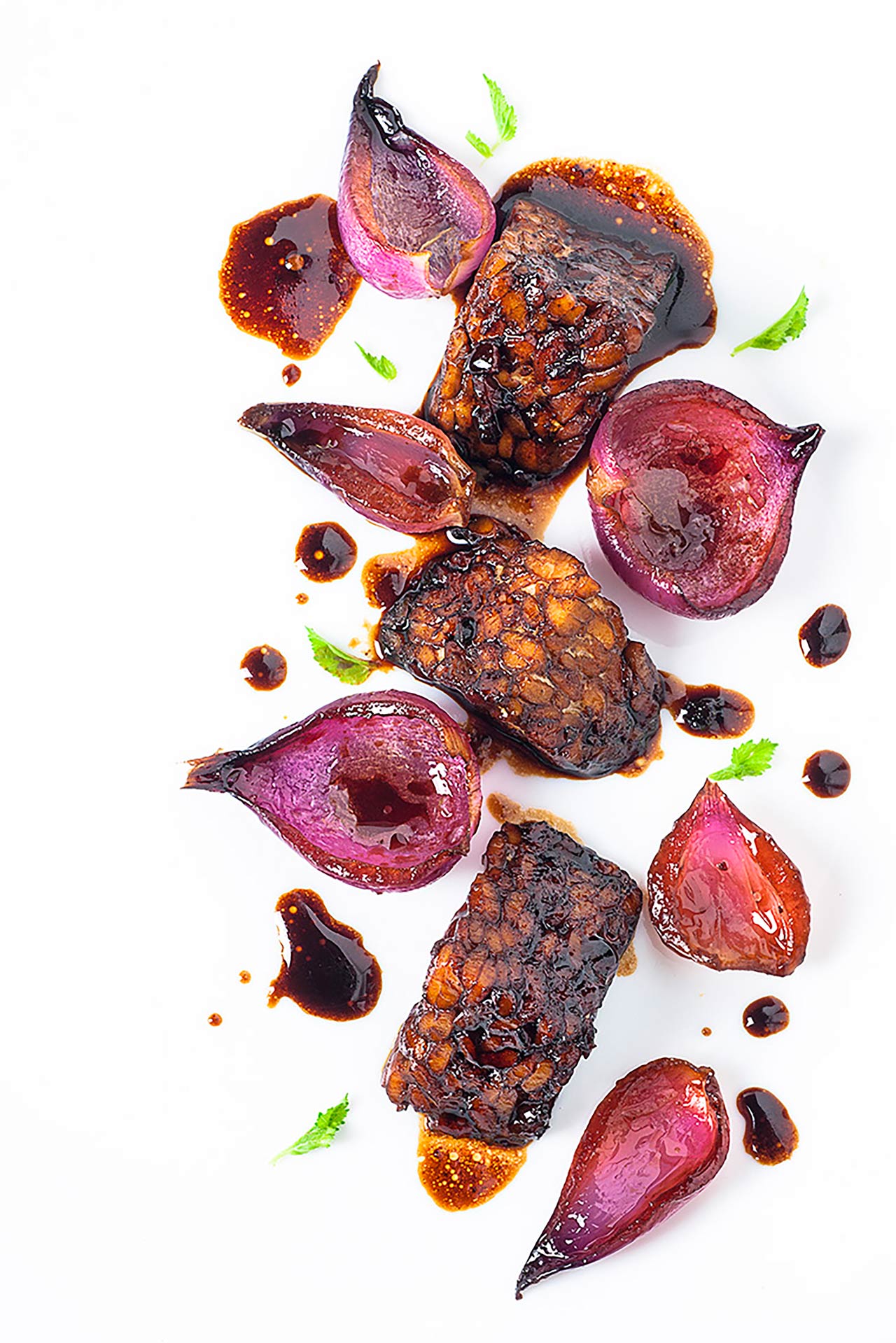 temphee con cipolle rosse