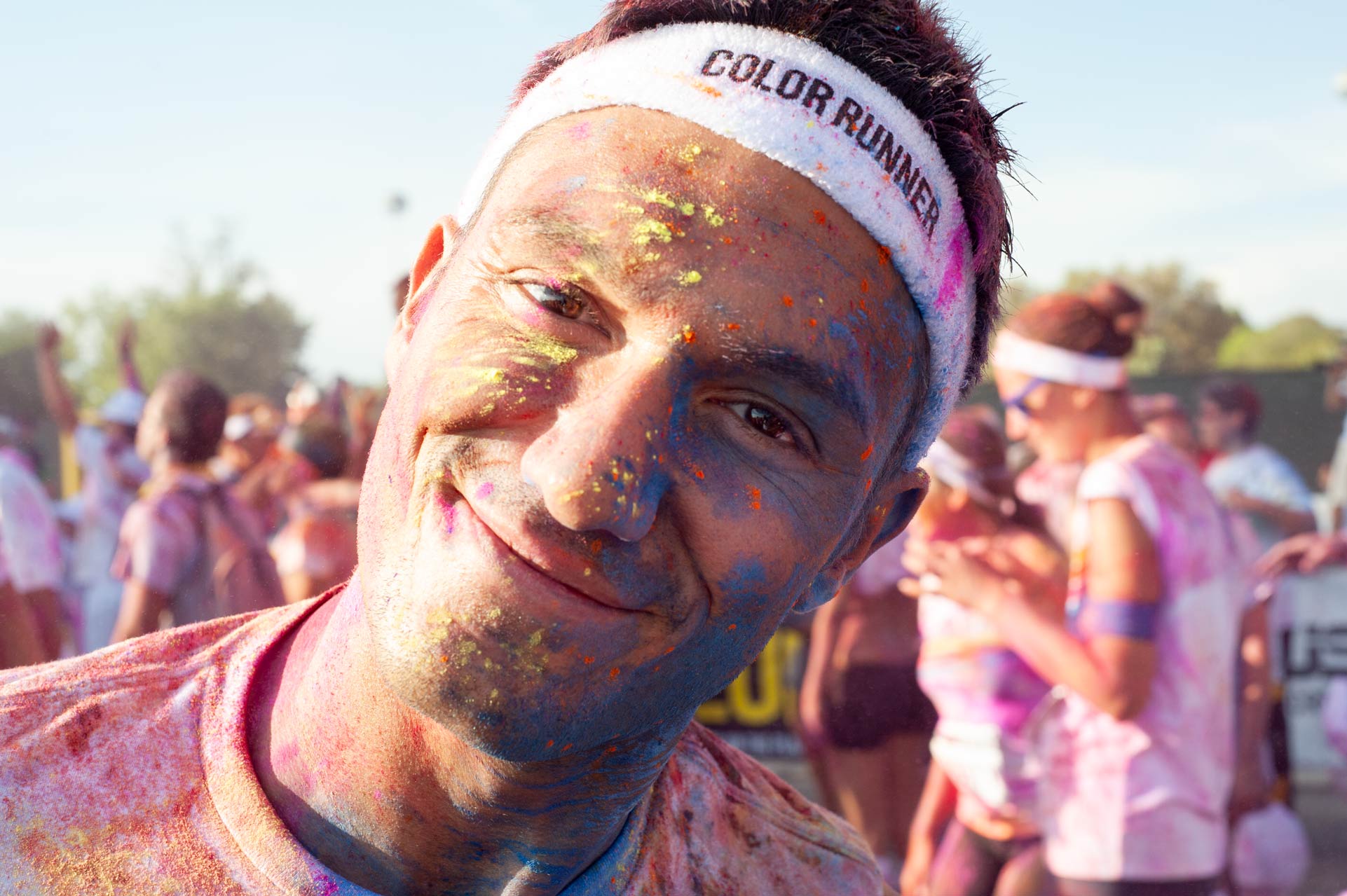 Evento The Color Run ritratto multicolore